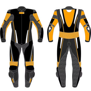 Combinaison en cuir pour motards, nouvelle conception, pour les courses, noir et rouge, qualité supérieure, vêtements de moto pour hommes, fabriquée au Pakistan. - Product Image 5