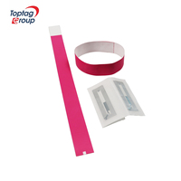 Bracelets d'identification patient jetables personnalisés en papier et vinyle, imprimables, étanches, avec puce NFC 13,56 MHz 1K pour usage médical hospitalier