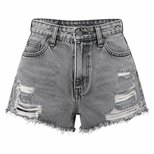 <b>Women</b> Denim <b>Shorts</b> for Beach and Vacation Outfits Trendy Summer Looks Quick Dry <b>Black</b> Classic Style - Product Image 1