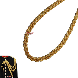 Cordón Metálico Trenzado Dorado para Uniformes, Diseño de Hilos Retorcidos - Product Image 3