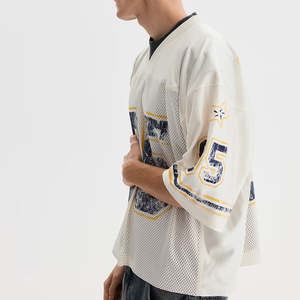 Maillot Rétro Personnalisable Séchage Rapide Surdimensionné en Mesh pour Football et Basketball – Tenue Décontractée pour Fans de Sport – T-Shirt Long Imprimé - Product Image 2