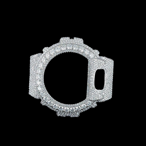 Reloj de Lujo con Bisel Cuadrado con Incrustaciones de Diamantes, Movimiento de Cuarzo GS-6900, Oro Blanco, Bisel Personalizado con Incrustaciones de Diamantes - Product Image 1