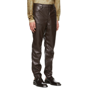 Genuine Cowhide <b>Leather</b> <b>Pants</b> <b>Men</b> Fashion Biker Bomber High Quality Casual Lightweight Breathable High - Product Image 1