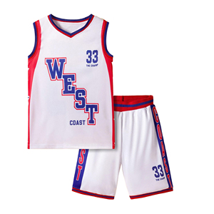 Vêtements de sport sublimés unisexes pour enfants et jeunes, uniforme personnalisé, maillots de basket sans manches et ensemble short, sublimation personnalisée, garçon - Product Image 1