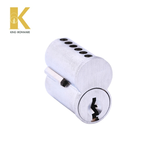 Cilindro de cerradura de puerta con logotipo personalizado disponible, latón cromado satinado, 6 pines, ranura en K, SFIC, para seguridad de puertas - Product Image 5
