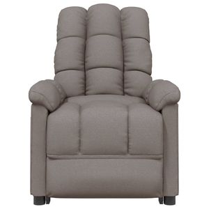 Fauteuil inclinable en polyester taupe avec structure en contreplaqué, fer et éponge, rembourrage en coton PP, taille standard - Product Image 3