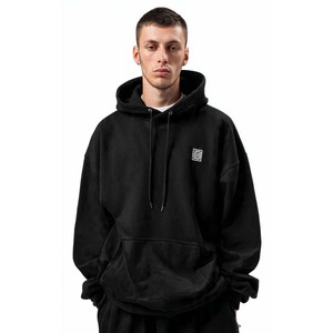 Sweat-shirt à capuche pour homme, color-block orange, respirant, OEM, coupe oversize, manches classiques, avec poche, décontracté, tricoté, 100% coton, vente en gros - Product Image 2