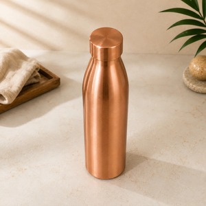 Botella de Agua Tradicional de Doble Pared de Cobre Ecológica para Agua Fresca y Bienestar Diario - Compre Directamente del Proveedor a Precio de Fábrica - Product Image 1