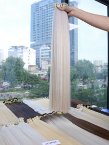 Extensiones de Cabello Virgen Vietnamita de Alta Calidad a Precio de Fábrica, Longitud Larga de 40cm a 100cm, Rubio Cálido y Rubio Frío - Product Image 5