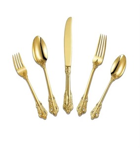 Ensemble de couverts en or de la plus haute qualité, couverts en acier inoxydable pour une expérience culinaire raffinée, ensemble de couverts en or champagne mat - Product Image 3