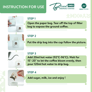 HANCOFFEE Drip <b>Bag</b> Coffee Blend of Robusta + Arabica Pleasant Taste Filter Paper <b>Bag</b> Box - Private Label Design - Free Sample - Product Image 3