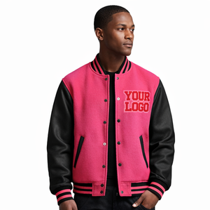 Chaqueta Universitaria Varsity con Mangas de Cuero, Chaqueta de Béisbol Letterman, Chaqueta Varsity Streetwear, Chaqueta Varsity de Lana 2026 2027 - Product Image 2