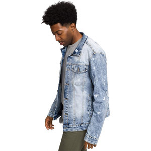Chaqueta de Mezclilla Lavada para Hombre, Cuello Clásico, Corte Regular, Detalles Deshilachados, Estilo Casual, Ropa de Otoño - Product Image 5