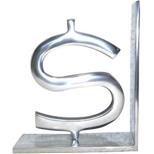 Metal Alphabets Design Bookend Nickel Plated Shiny Table Centerpiece Wholesale Silver Top Product High Quality New Design 2025 - Product Image 2