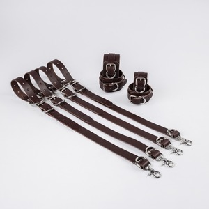 Ensemble de harnais de retenue en cuir véritable OEM d'usine, sangles réglables, menottes de bondage, jouets pour adultes RTTS-0112 - Product Image 6
