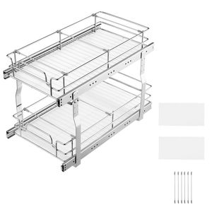 Cassettiere Estraibili in Acciaio Rinforzato 12" L x 21" P x 15" A, Organizzatore per Dispensa, Armadio con Cassetti Scorrevoli - Product Image 6