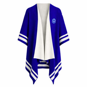 Zeta Phi Beta Sorority Cape Shawl <b>Women</b> Poncho Wrap Casual Embroidered Wool Shoulder Cape Wrap Greek <b>Cloak</b> Draped Shawl - Product Image 1