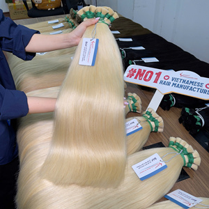 Extensiones de Cabello Humano Rubio Liso Vietnamita 100% Natural a Granel con Puntas Dobles Precio de Fábrica - Product Image 6