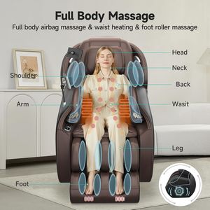 Fauteuil de massage chauffant intelligent AI de luxe à grand écran pour la maison - Relaxation corporelle complète, zéro gravité et massage des jambes - Product Image 5