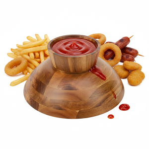 Tazón para Servir Ensaladas y Frutas de Madera de Acacia Ecológica con Base, para Fiestas y Aperitivos, 2026 - Product Image 3