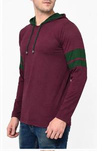 Sweat-shirt à capuche pour homme 100% coton molletonné tricoté coupe classique dégradé de couleurs décontracté écologique doublé 380g pour l'automne - Product Image 4