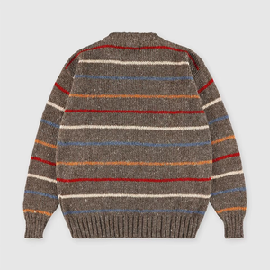 Pull en laine acrylique rayé pour homme, manches longues, tricot épais, vêtements d'automne 2027 - Product Image 4