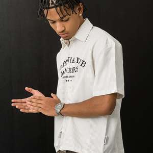 เสื้อเชิ้ตแขนสั้นทรงบ็อกซี่คุณภาพสูง OEM ODM สำหรับผู้ชายและผู้หญิง สั่งพิมพ์ลายและปักได้ตามต้องการ ผลิตในเวียดนาม - Product Image 1