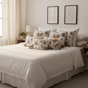 SOGA 6-Piece Rustic Bloom Pillow <b>Cushion</b> <b>Cover</b> Set 45cm Square with 30x50cm <b>Floral</b> Rectangular Total 650ml Water Absorption - Product Image 5