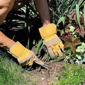 Nuevas llegadas, guantes de seguridad de cuero vacuno de la mejor calidad, resistentes al fuego y aislados, para trabajos pesados. - Product Image 5