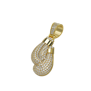 Moissanite Boxing <b>Glove</b> Pendant Iced Out Hip Hop Jewelry Gold Statement Necklace Charm Gift - Product Image 6