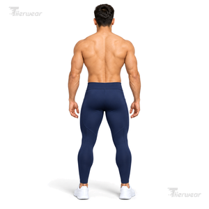 <b>Men's</b> Athletic Compression Tights Breathable Solid Pattern Sports Training Fitness Pants Elastic Mid Waist Yoga <b>Leggings</b> <b>for</b> <b>Men</b> - Product Image 4