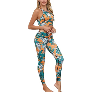 Ensemble de vêtements de sport d'été légers et à séchage rapide pour filles, avec logo personnalisé, sublimation sans couture, pour yoga, grandes tailles, prix de gros - Product Image 6