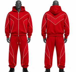 Private Label Hooded Solid Men's <b>Jogging</b> Tracksuit Set Eco-Friendly Quick Dry Travel Sweatsuit US S/M/L/XL Wholesale Rate - Product Image 6
