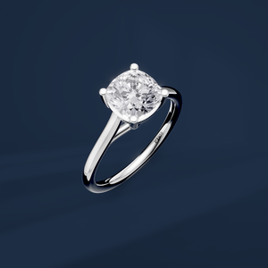 Anillo de Diamante con Corte Brillante en Platino Pt950, Anillo de Compromiso Clásico para Mujer, Diamante Cultivado en Laboratorio con Certificado IGI - Product Image 1