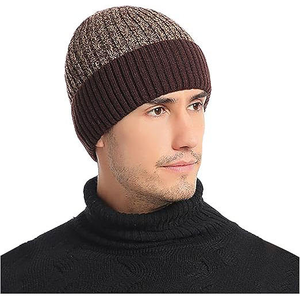 Custom Reversible Bini All Print Custom Logo 100% Wool Breathable & Waterproof Unisex <b>Winter</b> Skull <b>Cap</b> Beanie Hats All Seasons - Product Image 2