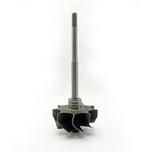 Rueda y Eje de Turbina para Turbocompresor GT2860R, 46.95/53.66mm, 9 Aspas, Rodamiento de Bolas GMN, para Reparación o Reemplazo - Product Image 2