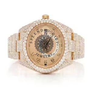 Reloj de Lujo con Diamantes, Cristal de Zafiro y Moissanita, Esfera de 28mm, Movimiento de Cuarzo ETA, Cierre Desplegable, para Hombre, un Regalo Espléndido - Product Image 6