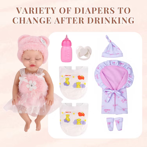 Muñeca de Silicona Realista Babeside RTS, Bebé Reborn <span class=keywords><strong>Nancy</strong></span> de 12 Pulgadas, Niña Dormida, Cuerpo Completo de Silicona, Envío en 3-7 Días - Product Image 4
