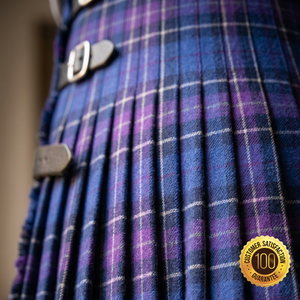Kilt écossais traditionnel en acrylique pour homme, couleur personnalisable, plissé à carreaux, fermeture à double boucle, personnalisation - Product Image 2
