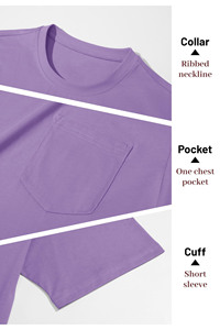 T-shirts pour hommes de qualité supérieure, 180 grammes, 100% coton, coupe ample, motif uni, style décontracté, tricot uni, respirant. - Product Image 4