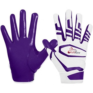 Gants de football américain personnalisés, paume en silicone haute adhérence, flexibles, légers, unisexes, pour receveurs sportifs - Product Image 1