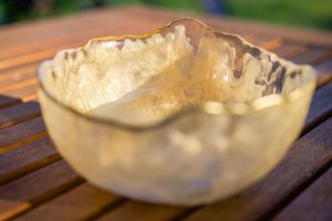 Bol en résine personnalisé : Porte-clés décoratif avec bordure dorée et argentée - Product Image 5