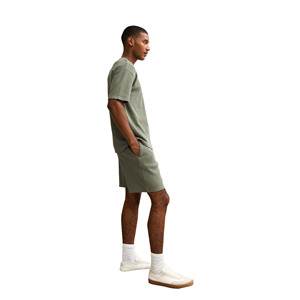 Ensemble T-shirt et short d'été 100 % coton tricoté respirant, motif tie-dye, col rond, logo personnalisable sur le devant, service OEM pour hommes - Product Image 3
