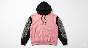 เสื้อสเวตเชิ้ตมีฮู้ดสีชมพู-ดำ ทรงโอเวอร์ไซส์ หลวม สวมใส่สบาย มีกระเป๋าข้าง เหมาะสำหรับออกกำลังกายและสตรีทแวร์ในฤดูหนาว - Product Image 1
