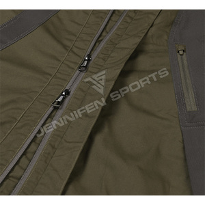 Veste tactique de terrain en toile 100 % coton, coupe-vent, pour le camping d'hiver, la chasse et l'entraînement en extérieur, bicolore avec capuche, vente en gros - Product Image 3