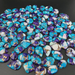 Piedra preciosa suelta de turquesa cobre violeta rara en forma libre para la fabricación de joyas - Product Image 2