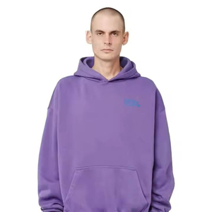 Wholesale High Quality Men's Unisex Regular Fit Pullover Hoodies Winter Knitted Heavyweight 100% Cotton Breathable Pocket Custom - Product Image 1