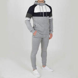 Chándal con Capucha para Hombre, Diseño Color Block, Sudadera con Cremallera y Mangas Largas, con Bolsillos Laterales, Ropa Casual de Otoño - Product Image 2