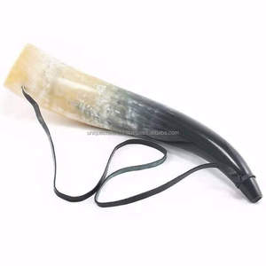 Cuenco artesanal único de estilo vikingo con forma de cuerno de animal pulido para decoración del hogar, auténtica artesanía del Uttar Pradesh. - Product Image 4