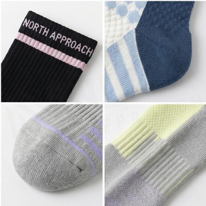 Crew Athletic <b>Socks</b> Geometric Pattern Anti-Slip <b>Running</b> <b>Socks</b> for Adults Spring Season - Product Image 2